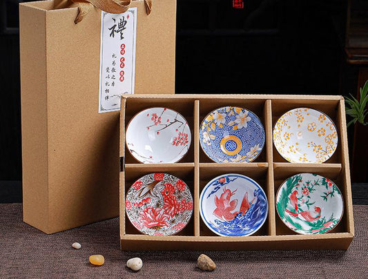 blue and white porcelain tea bowl tea set