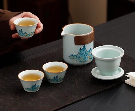 Qingshan Cuiying tea set