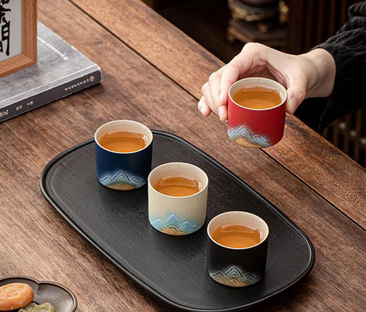A Thousand Miles of Rivers and Mountains Ceramic Teacup Set