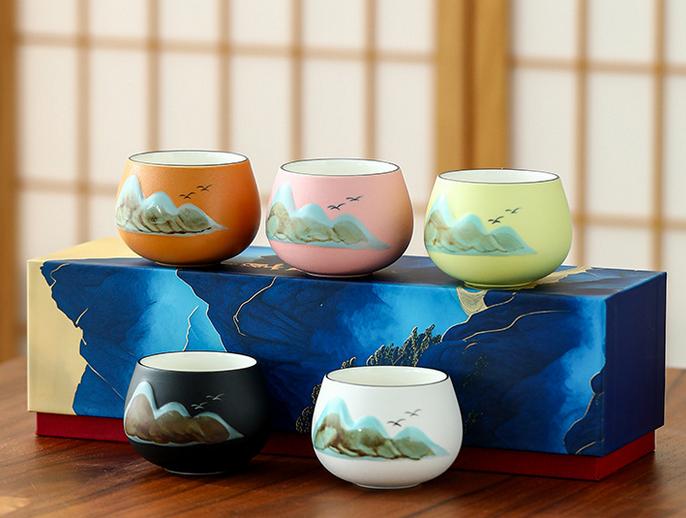 Thousand Miles of Rivers and Mountains·National Trend Cultural and Creative Tea Cup