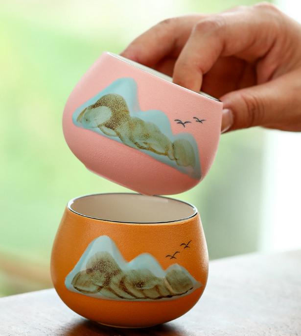 Thousand Miles of Rivers and Mountains·National Trend Cultural and Creative Tea Cup