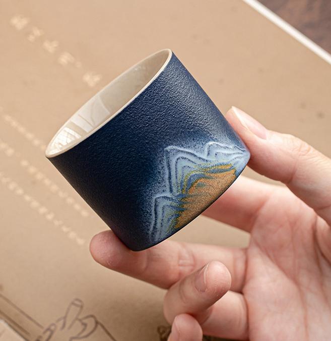 A Thousand Miles of Rivers and Mountains Ceramic Teacup Set