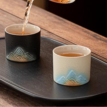 A Thousand Miles of Rivers and Mountains Ceramic Teacup Set