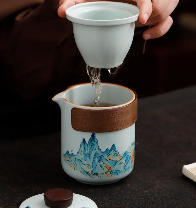 Qingshan Cuiying tea set