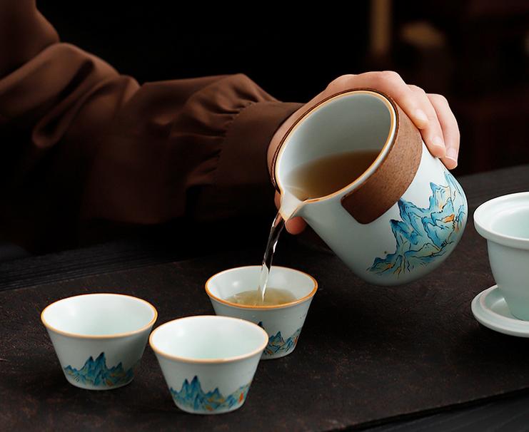 Qingshan Cuiying tea set
