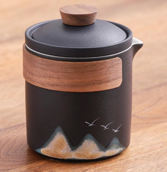 Wanlishanhe one pot three cups travel portable tea set