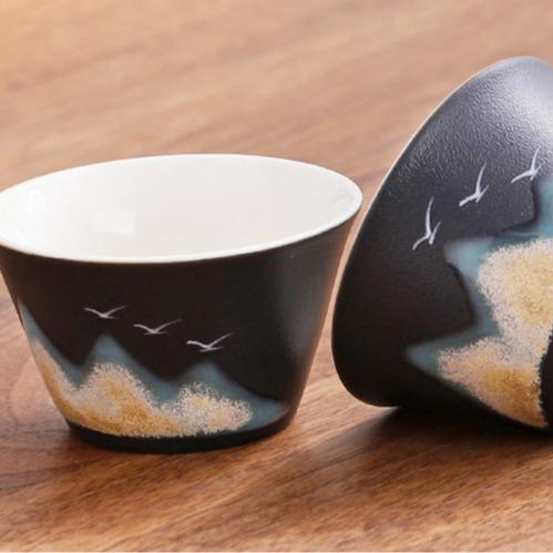 Wanlishanhe one pot three cups travel portable tea set