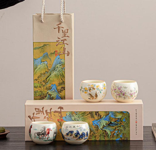 Ru kiln pure charm beige crackle tea cup