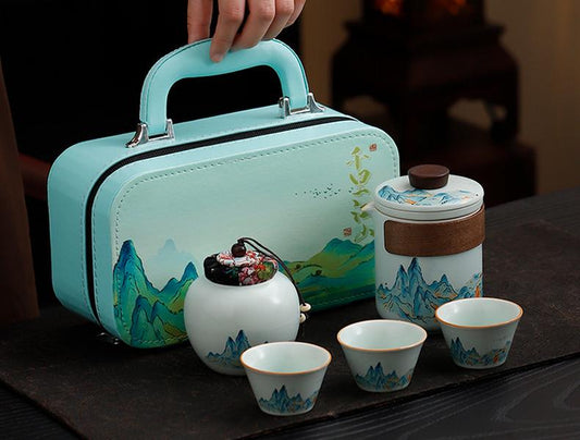 Qingshan Cuiying tea set