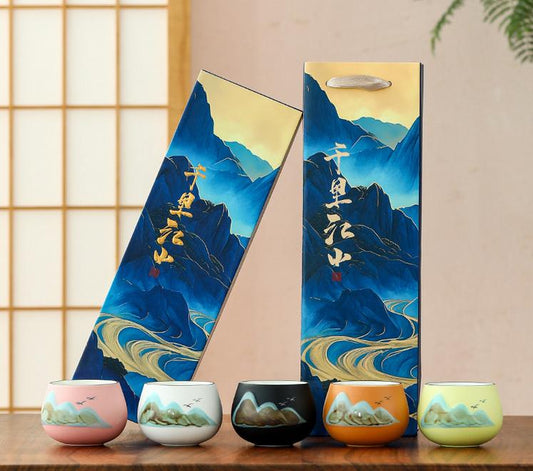 Thousand Miles of Rivers and Mountains·National Trend Cultural and Creative Tea Cup