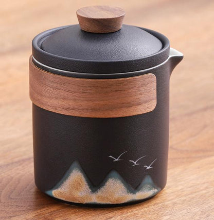 Wanlishanhe one pot three cups travel portable tea set
