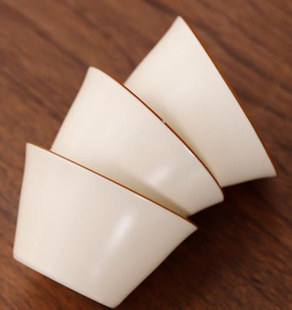 Portable travel tea set with one pot and three cups