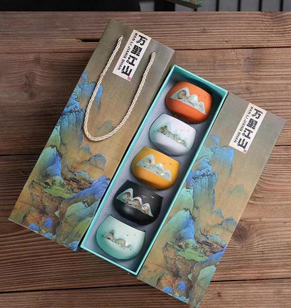 Thousand Miles of Rivers and Mountains·National Trend Cultural and Creative Tea Cup
